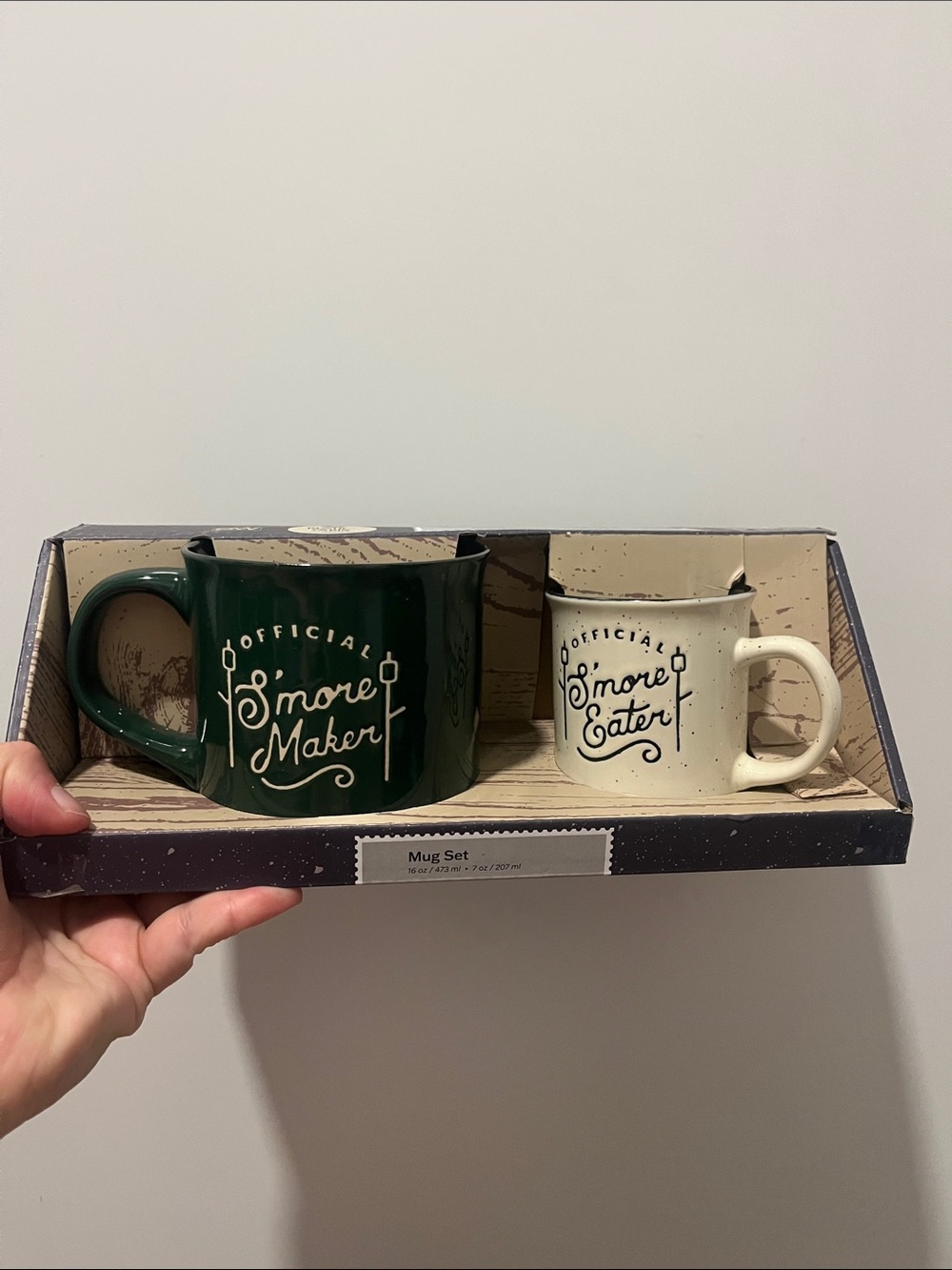 Mug Set - Green and Cream